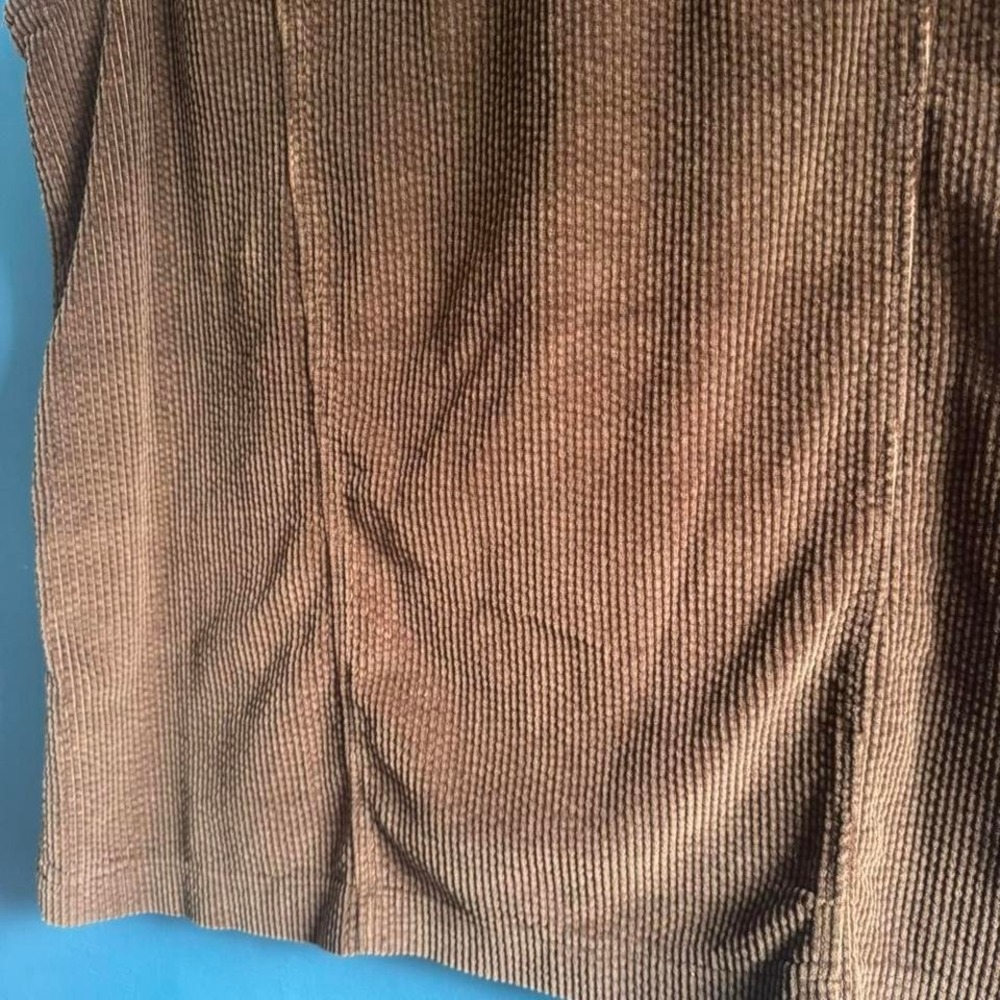 Vintage 90s Corduroy Vest Women's Plus Size 26 Brown Venezia Jeans Retro Grunge - Picture 6 of 8
